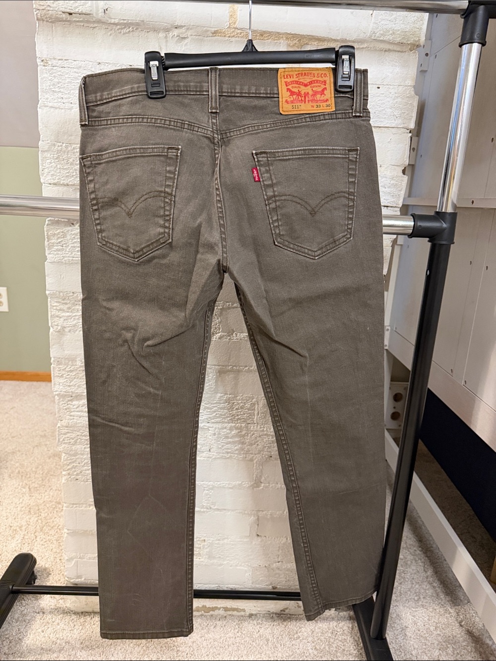 Levi's Men's Skinny Jeans in Olive